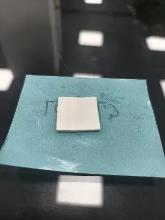 Condition of the boron nitride thermal pad before testing
